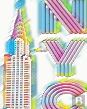 Rainbow Chrysler Building Writing Drawing Journal