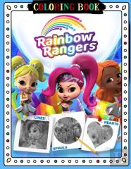 Rainbow Rangers Lines Spirals Hearts Coloring Book
