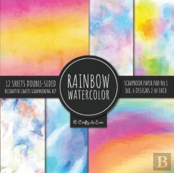 Bertrand.pt - Rainbow Watercolor Scrapbook Paper Pad Vol.1 Decorative Crafts Scrapbooking Kit Collection For Card Making, Origami, Stationary, Decoupage, Diy Handmade Art Projects