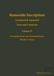 Ramesside Inscriptions, Notes And Comments Volume Iv