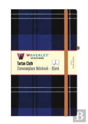Ramsay Blue Tartan Blank Hardback Notebook: Large 21 X 13cm
