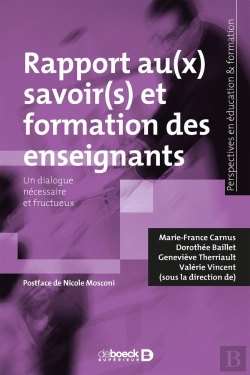 Bertrand.pt - Rapports Au(X) Savoir(S) Et Formation Des Enseigants