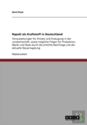 Rapsol Als Kraftstoff In Deutschland