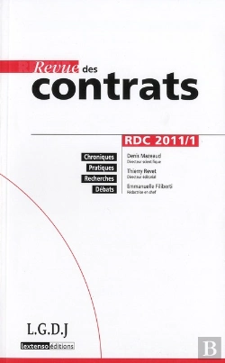 Bertrand.pt - Rdc-Revue Des Contrats N 1-2011
