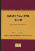 Recent American Poetry - American Writers 16
