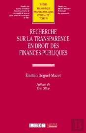 Recherche Sur La Transparence En Droit Des Finances Publiques