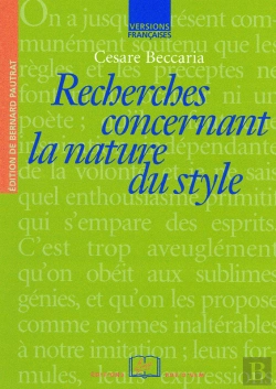Bertrand.pt - Recherches Concernant La Nature Du Style