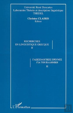 Bertrand.pt - Recherches En Linguistique Grecque T.2