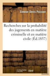 Recherches Sur Prob Des Jugements Edition 1837