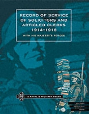 Record Of Service Of Solicitors And Articled Clerks, 1914-1918