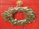 Red Door Wreath Embellished Notecards