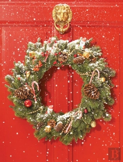 Bertrand.pt - Red Door Wreath Embellished Notecards