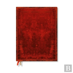 Bertrand.pt - Red Moroccan Bold (Old Leather Collection) Ultra 12-Month Business Planner Softcover Flexi Dayplanner 2025 (Elastic Band Closure)