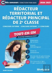 Rédacteur Territorial - Rédacteur Principal De 2e Classe (Catégorie B - Concours 2026-2027) : Concours Externe - Concours Interne - 3e Concours