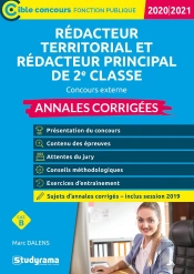 Redacteur Territorial - Redacteur Principal De 2e Classe - Concours Externe