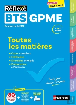 Bertrand.pt - Réflexe : Bts Gpme ; Toutes Les Matières ; 1re Et 2e Années (Édition 2025/2026)