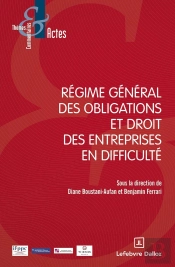 Régime Général Des Obligations Et Droit Des Entreprises En Difficulté
