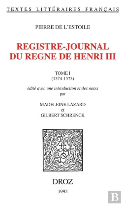 Bertrand.pt - Registre-Journal Du Regne De Henri  Iii