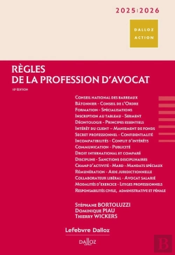 Bertrand.pt - Règles De La Profession D'Avocat (Édition 2025/2026)