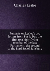 Remarks Two Letters From Bar Le Duc