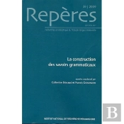 Reperes T.39; La Construction Des Savoirs Grammaticaux