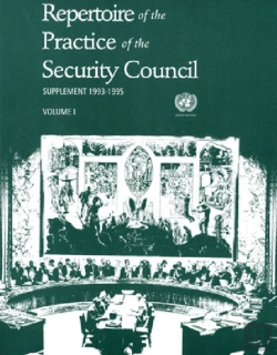 Bertrand.pt - Repertoire Of The Practice Of The Security Council 1993-1995