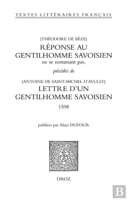 Bertrand.pt - Réponse Au Gentilhomme Savoisien Ne Se Nommant Pas ; Lettre D'Un Gentilhomme Savoisien
