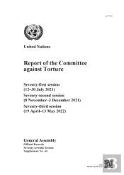 Report Of The Committee Against Torture
