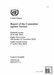 Report Of The Committee Against Torture