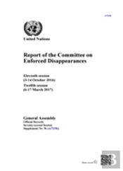Report Of The Committee On Enforced Disappearances