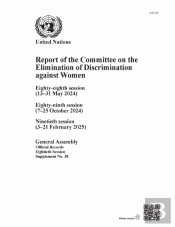 Report Of The Committee On The Elimination Of Discrimination Against Women, Eightieth Session