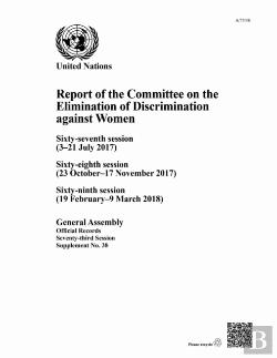 Bertrand.pt - Report Of The Committee On The Elimination Of Discrimination Against Women, Seventy-Third Session