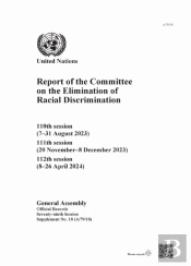 Report Of The Committee On The Elimination Of Racial Discrimination, Seventy-Ninth Session
