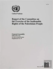 Report Of The Committee On The Exercise Of The Inalienable Rights Of The Palestinian People
