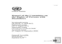 Report Of The Committee On The Rights Of Persons With Disabilities