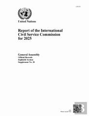 Report Of The International Civil Service Commission For 2025