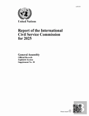 Report Of The International Civil Service Commission For 2025