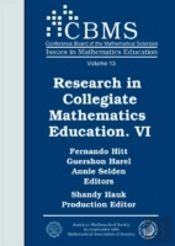 Research In Collegiate Mathematics Education Vi