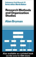 Research Methods And Organization Studies