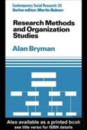 Research Methods And Organization Studies
