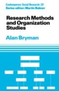 Research Methods And Organization Studies