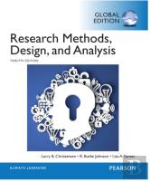 Research Methods, Design, And Analysis, Global Edition