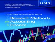 Research Methods For Accounting And Finance