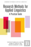 Research Methods For Applied Linguistics