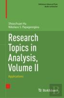 Research Topics In Analysis, Volume Ii