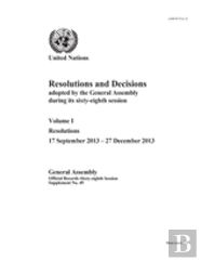 Resolutions And Decisions Adopted By The General Assembly During Its Sixty-Eighth Session
