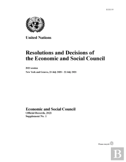 Bertrand.pt - Resolutions And Decisions Of The Economic And Social Council: 2021 Session