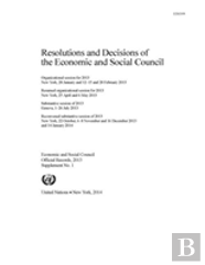 Resolutions And Decisions Of The Economic And Social Council