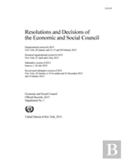 Resolutions And Decisions Of The Economic And Social Council