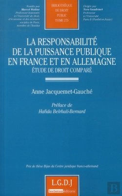 Bertrand.pt - Responsabilite De La Puissance Publique En France Et En Allemagne Tome 275 (La)